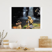 sleeping Buddha on water Poster (Keuken)
