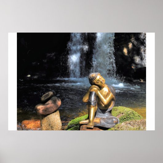 sleeping Buddha on water Poster (Voorkant)