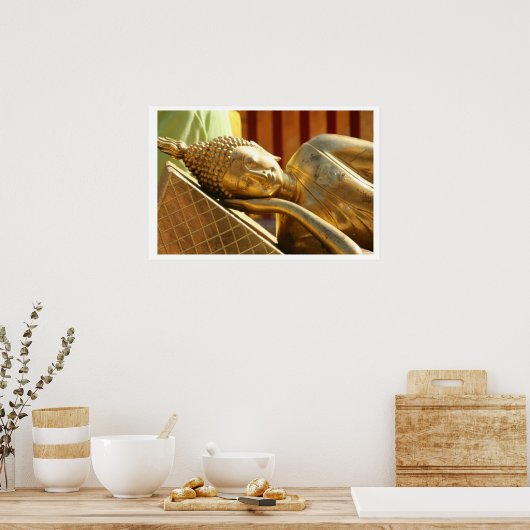 Sleeping Buddha-Poster Poster (Keuken)