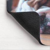 Sleeping Bulldog Bown and White Puppy Muismat (Hoek)