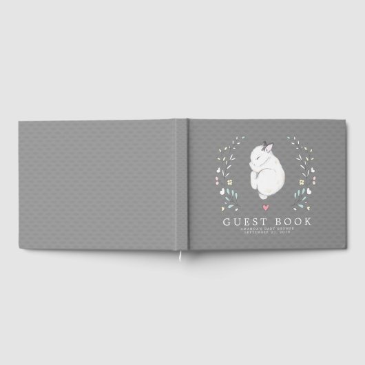 Sleeping Bunny Baby shower Gastenboek (Volledig)