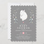 Sleeping Bunny Baby shower Invitation Kaart (Voorkant)