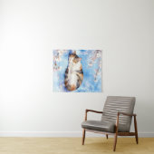 Sleeping Calico Dreaming of Hanami Wandkleed (In Situ (horizontaal))