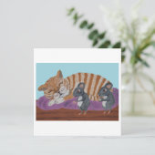 Sleeping Cat and Sneaky Mice  Kaart (Staand voorkant)