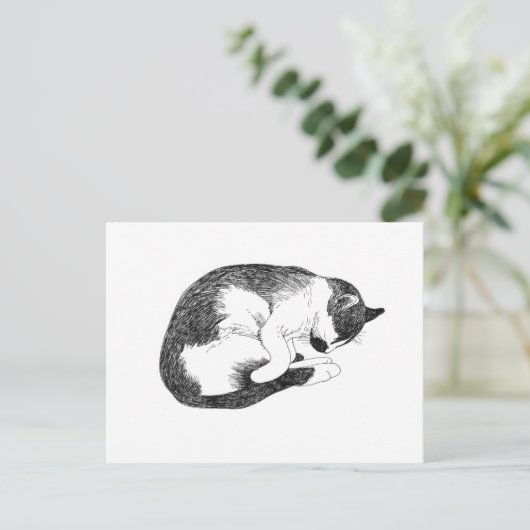 Sleeping Cat – Gentle Reminder to Rest Briefkaart (Staand voorkant)