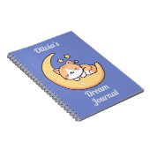Sleeping Cat on a Moon Dream Journal op maat Notitieboek (Rechterzijde)