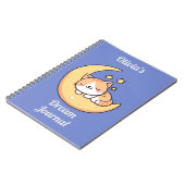 Sleeping Cat on a Moon Dream Journal op maat Notitieboek (Linkerzijde)