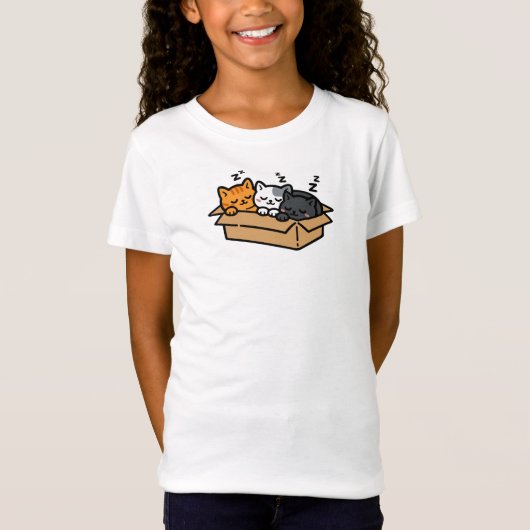 Sleeping Cats in a Box T-shirt (Voorkant)