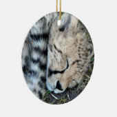 Sleeping Cheetah Cub Foto Keramisch Ornament (Rechts)
