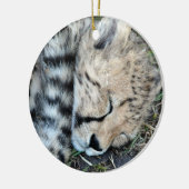 Sleeping Cheetah Cub Foto Keramisch Ornament (Links)