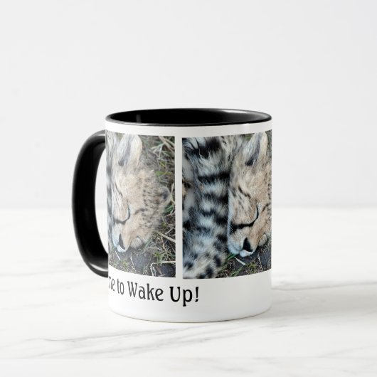 Sleeping Cheetah Cub Foto Mok (Voorkant links)