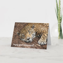 Sleeping Cheetah, grappige pensioenkaart Kaart