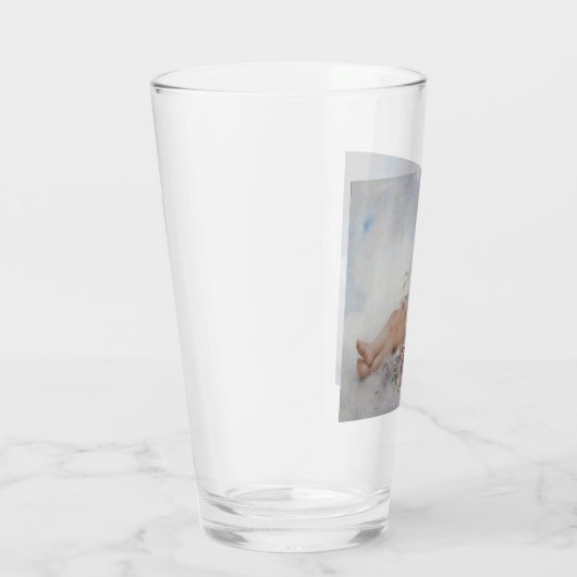 Sleeping Cherub (Putto) (door Léon Bazille Perraul Glas (Rechts)