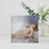 Sleeping Cherub (Putto) (door Léon Bazille Perraul Kaart (Staand voorkant)