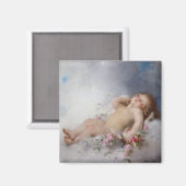 Sleeping Cherub (Putto) (door Léon Bazille Perraul Magneet (Voorkant / Achterkant)