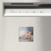 Sleeping Cherub (Putto) (door Léon Bazille Perraul Magneet (Insitu (Vaatwasser))