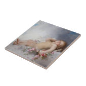 Sleeping Cherub (Putto) (door Léon Bazille Perraul Tegeltje (Zijkant)