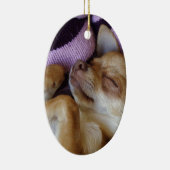 Sleeping Chihuahua Keramisch Ornament (Rechts)