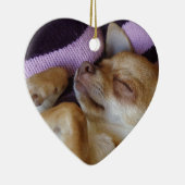 Sleeping Chihuahua Keramisch Ornament (Rechts)