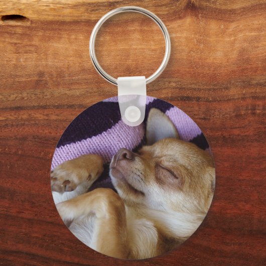 Sleeping Chihuahua Sleutelhanger (Voorkant)