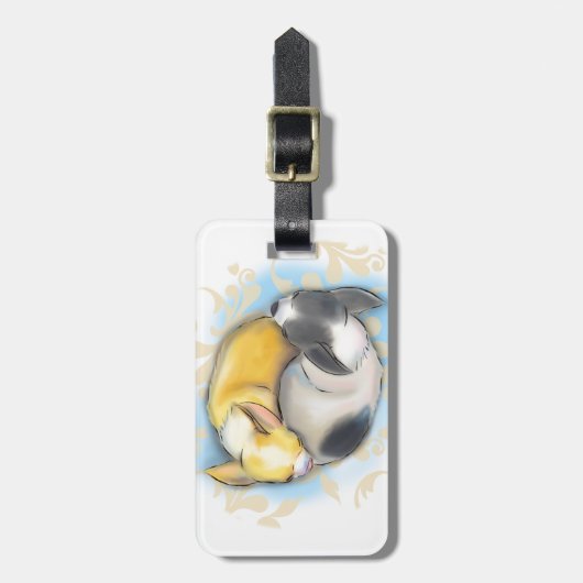 Sleeping Chihuahuas Bagagelabel (Voorkant verticaal)