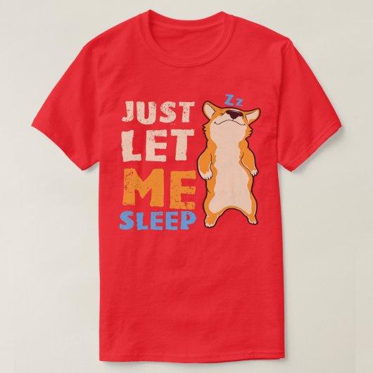 Sleeping Corgi Dog, Sleepshirt, Pajamas1234 T-shirt (Design voorkant)