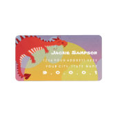 Sleeping Dragon Fantasy Kinder adreslabel Etiket (Voorkant)