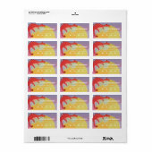 Sleeping Dragon Fantasy Kinder adreslabel Etiket (Full Sheet)