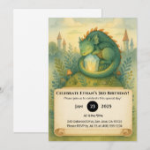 Sleeping Dragon met Crystal in Fairytale Verjaarda Kaart (Voorkant / Achterkant)