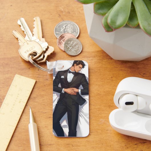 Sleeping Elegant Anime Man Sleutelhanger (Bureau)
