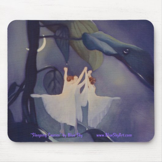 "Sleeping Fairies" van Blue Sky mousepad Muismat (Voorkant)
