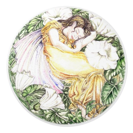 Sleeping Fairy Ceramic Knob Keramische Knop (Voorkant)