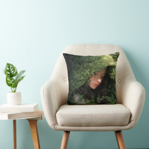 Sleeping Forest Girl Anime Kussen