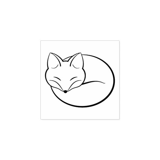 Sleeping Fox 2 Rubberstempel (Afrduk)