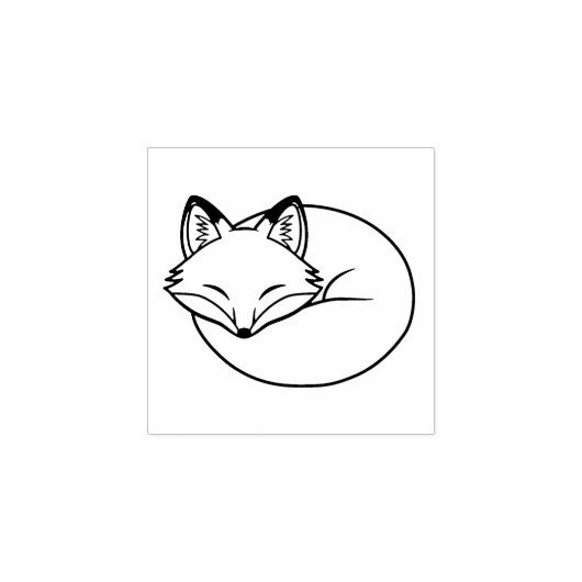 Sleeping Fox 2 Rubberstempel (Afrduk)