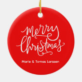 Sleeping Fox Folk Art Custom Keramisch Ornament (Achterkant)