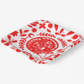 Sleeping Fox Folk Art Papieren Bordje (Gebogen)