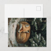 Sleeping Fox in Winter Forest Briefkaart (Voorkant / Achterkant)