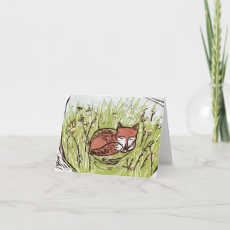 Sleeping Fox Notecards Kaart