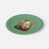 Sleeping Fox Papieren Bordje (Gekanteld)