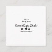 Sleeping Fox Schrift Kaart (Achterkant)