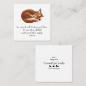 Sleeping Fox Schrift Kaart (Voorkant / Achterkant)