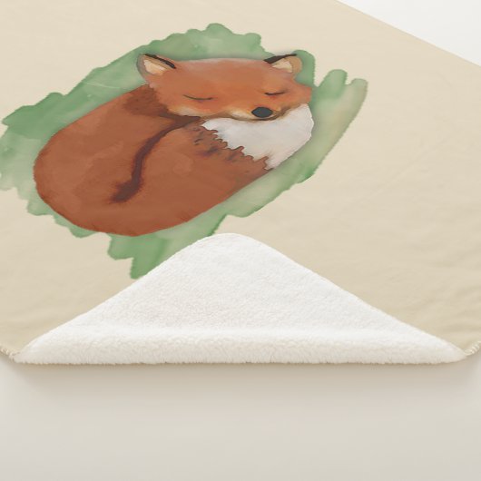 Sleeping Fox Sherpa Blanket Sherpa Deken (3/4)