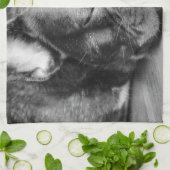 Sleeping French Bulldog Theedoek (Gevouwen)