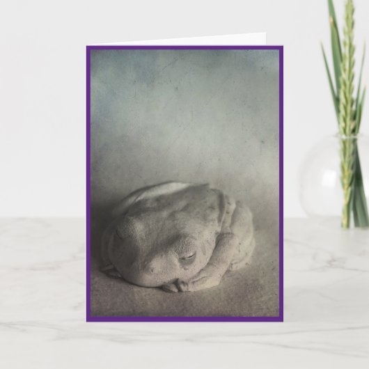 Sleeping Frog Folded Wenskaart Bedankkaart (Voorkant)