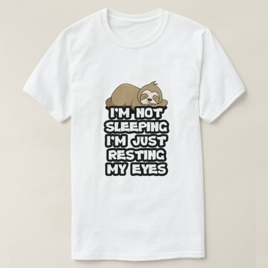 Sleeping Funny Sloth Dad's T-Shirt (Design voorkant)