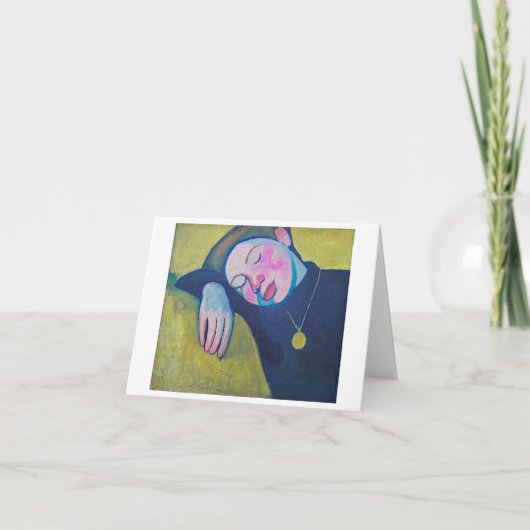 Sleeping Girl beroemd gemaakt door Sonia Delaunay Kaart (Voorkant)