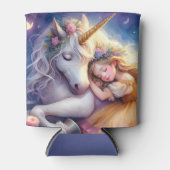 Sleeping Girl Unicorn Dreamscape Blikjeskoeler (Voorkant)
