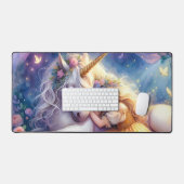 Sleeping Girl Unicorn Dreamscape Bureaumat (Keyboard & Muis)