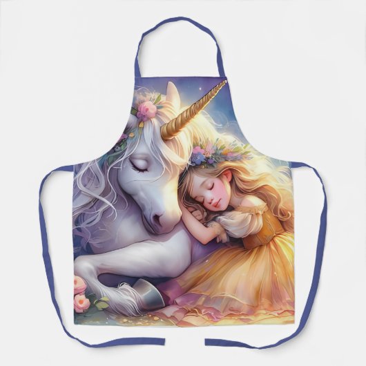 Sleeping Girl Unicorn Dreamscape Schort (Voorkant)